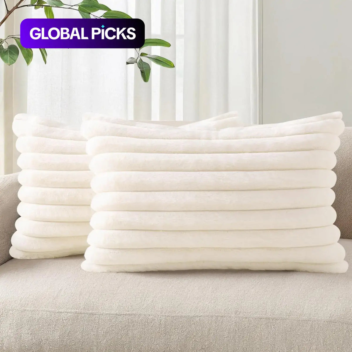 2pcs Flannel Pillowcases, Bed Linens, Ultra Soft Plush, 20x30 Inches, Warm and Comfortable, Versatile, Ideal for Bedroom, Living Room, Sofa, Chair, Perfect Gift #GLOBAL PICKS