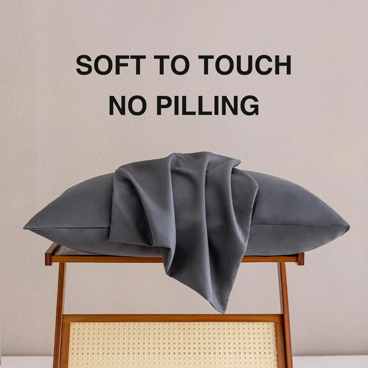 Dark Grey Pillow Cases Set of 4  Size - Super Soft, Smooth and Breathable Dark Gray Pillow Cases - Envelope Design - Machine Washable Lightweight (20X30 Inches (4 ))