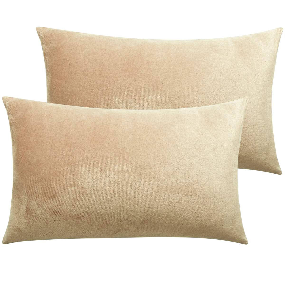 NTBAY Velvet Pillowcases, 2 Pack Plush Ultra Soft Hidden Zipper Closure Pillow Covers for Hair Protection, Luxurious Fluffy Pillow Shams, Subtle Sheen, Smooth Warm Touch, Year-Round Comfort, Easy Care, Standard/Queen/King, Oeko-Tex, No Bleaching, No Ironi