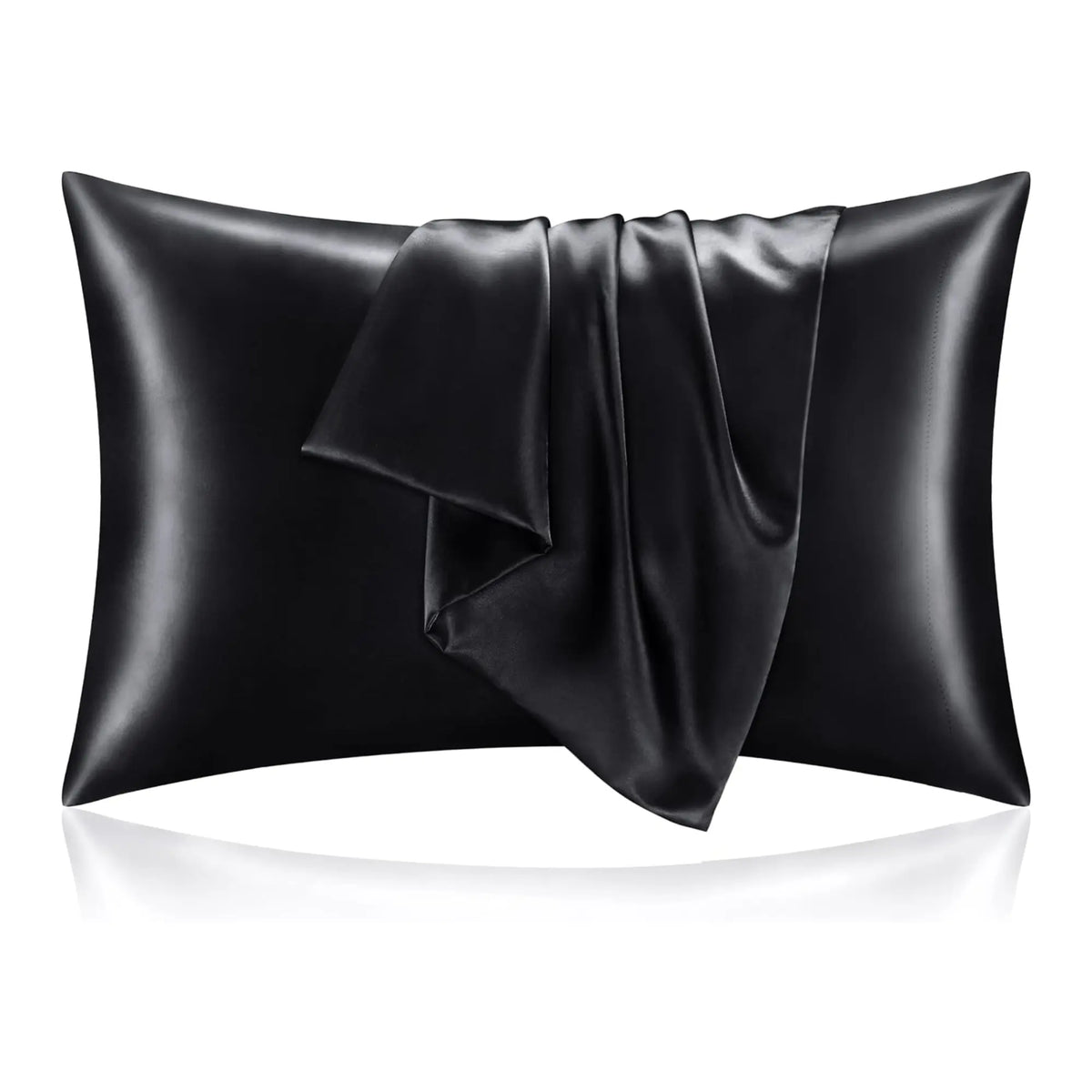 Hypoallergenic Luxurious Satin Pillowcase - 300tc Smooth 0.5mm Silky Sheets & Bed Accessories, Cooling, Anti-Acne, Breathable, Durable, Wrinkle-Resistant, Fade-Resistant, Facial & Hair Care, Standard Sizes, Machine Washable, Tumble Dry-Friendly